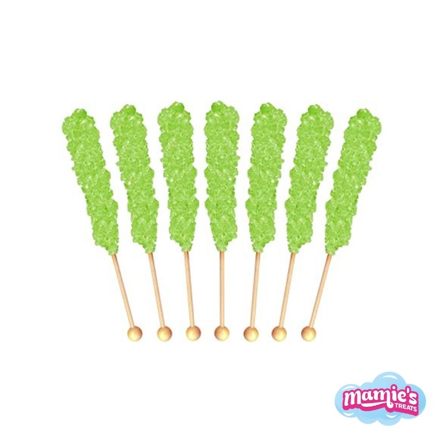 Rock Candy On A Stick - Green Apple - Green